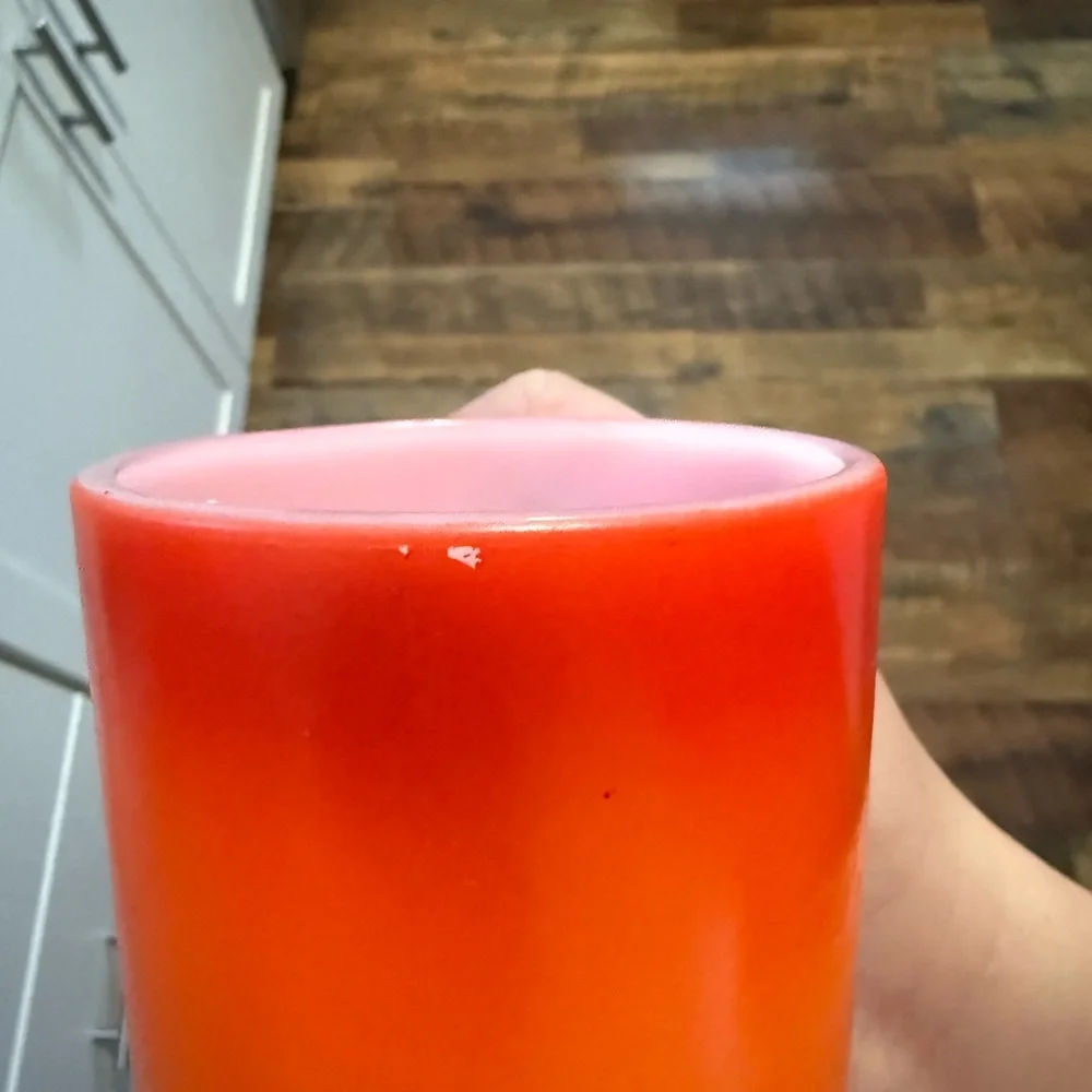 Orange Fire King mugs - Picture 3 of 4